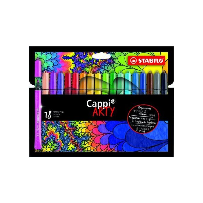 Rotulador Fibra Stabilo Cappi 168 Arty Line Estuche Carton De 18 (Set de 6)