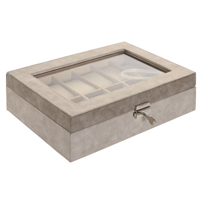 Caja-Joyero Home ESPRIT Gris Gris oscuro Poliuretano Madera MDF 29,5 x 20 x 8 cm 1 Caja-Joyero Home ESPRIT Gris Gris oscuro Poliuretano Madera MDF 29,5 x 20 x 8 cm 1
