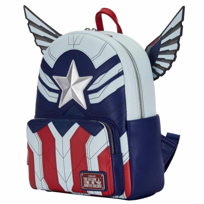 Loungefly Mini Mochila Marvel Falcon Capitán América Piel Sintética 3