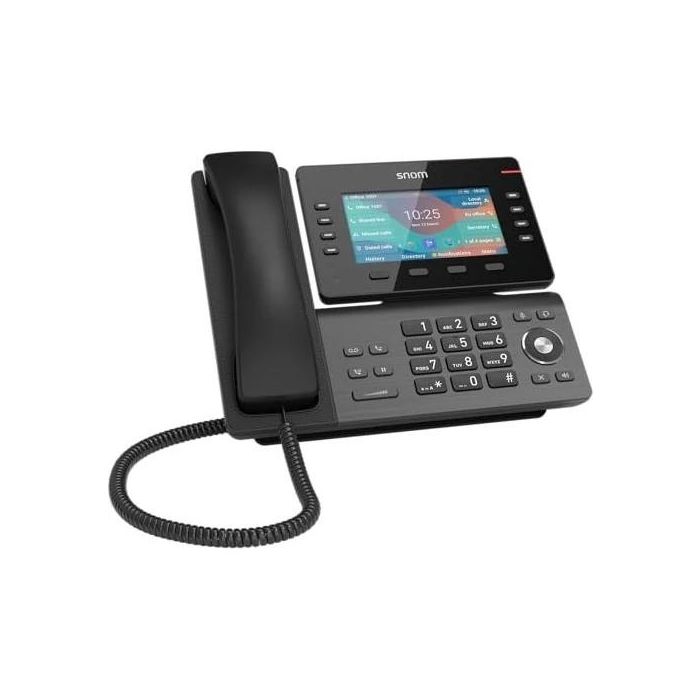 Snom Teléfono IP D862, Negro, Pantalla LCD de 12,7 cm (5"), Linux, Gigabit Ethernet, PoE
