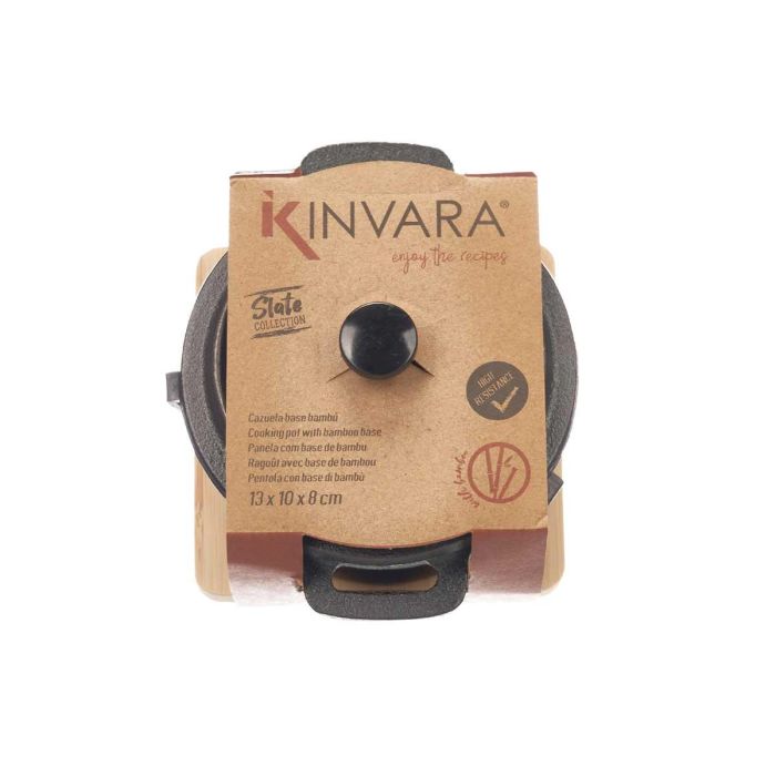 Cazuela Redonda Peq Hierro Base Bambu Kinvara 13X8CM (12 Unidades) 2 Cazuela Redonda Peq Hierro Base Bambu Kinvara 13X8CM (12 Unidades) 2