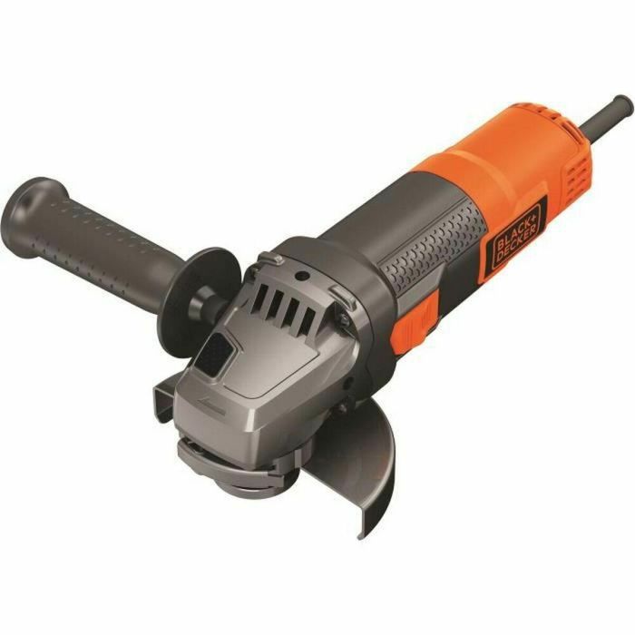 Black + Decker BEG220K-QS Amoladora 900W 125mm 12000 rpm. Potente herramienta para cortar, lijar y pulir con mango ajustable 3 posiciones.