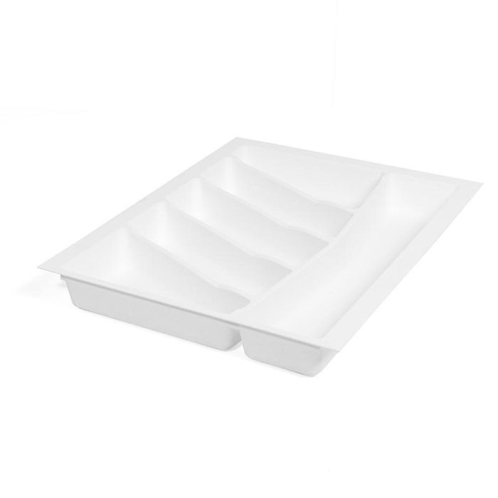 ALK System Cubertero Modelo Auro para Cajón de Cocina, Plástico Antracita o Blanco, Módulos 300-1000 mm, Fondo 490 mm. Fabricado en España.
