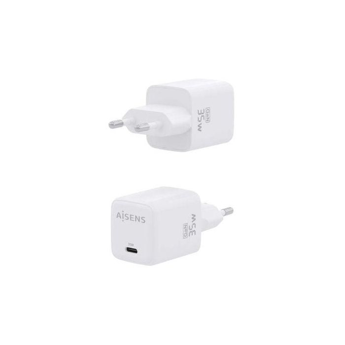 AISENS - CARGADOR GaN 35W, 1xUSB-C PD3.0 QC4.0, BLANCO 2 AISENS - CARGADOR GaN 35W, 1xUSB-C PD3.0 QC4.0, BLANCO 2