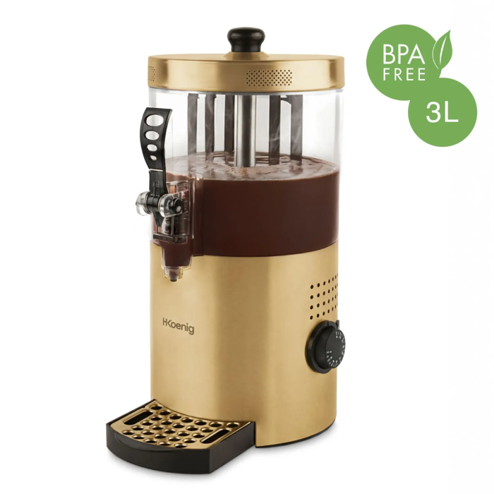 H.Koenig SHK804 Dispensador de Chocolate Caliente 1200 W 3 L Dorado 0 H.Koenig SHK804 Dispensador de Chocolate Caliente 1200 W 3 L Dorado 0