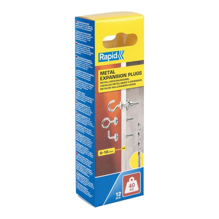 Rapid Taco de expansión metálico Ø11x37 tornillo Ø5 resistencia 40 kg, bolsa 12 unid 2