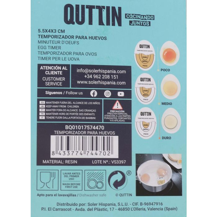 Temporizador para huevos Quttin (36 Unidades) 9 Temporizador para huevos Quttin (36 Unidades) 9