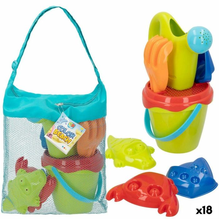 Set de Juguetes de Playa Colorbaby Polipropileno (18 Unidades) Set de Juguetes de Playa Colorbaby Polipropileno (18 Unidades)