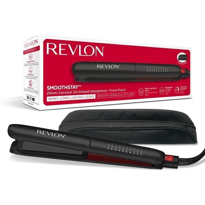 SmoothStay Revlon RVST2211 Smoothstay - 25 mm - Infundido en aceite de coco + cubierta de viaje