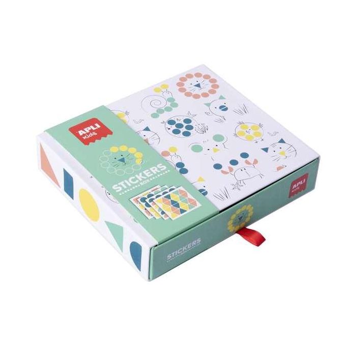 Apli Juego de Pegatinas Gomets Geométricos Animales con Libro Guía para Niños a Partir de 3 Años 2 Apli Juego de Pegatinas Gomets Geométricos Animales con Libro Guía para Niños a Partir de 3 Años 2