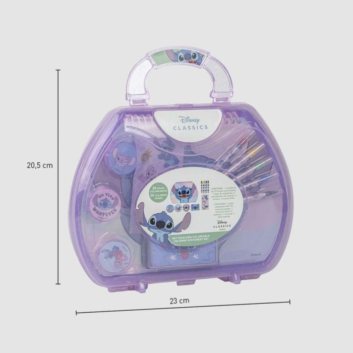 Cerdá Set Papelería Coloreable Maletín Stitch 23.0 x 20.0 x 4.0 cm para Niños (2-8 años)