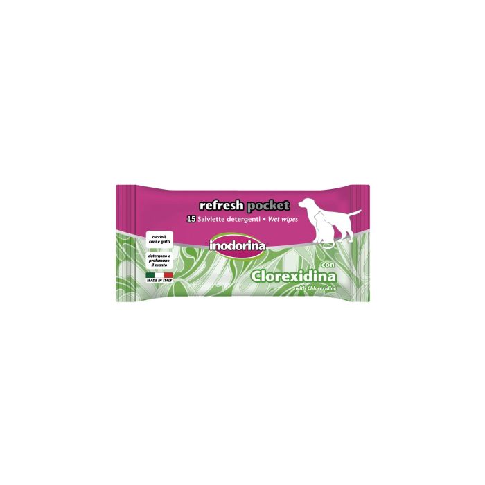 Inodorina Display Toallitas Everyday Viaje Clorexidina 60 Paquetes Higiene Mascotas 1