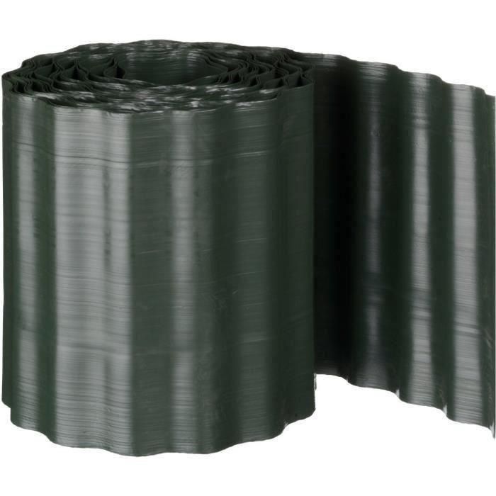 Nature Borde de césped de polietileno verde H25 cm x 9 m 2