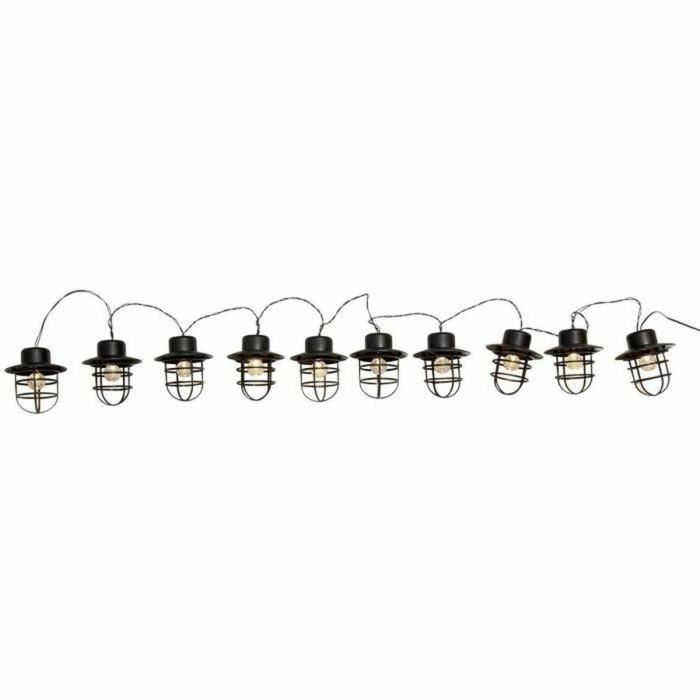 Lumisky LUM3760093541909 Guirnalda de luz solar DETROIT 4 m 10 bombillas redondas estilo industrial LED blanco cálido
