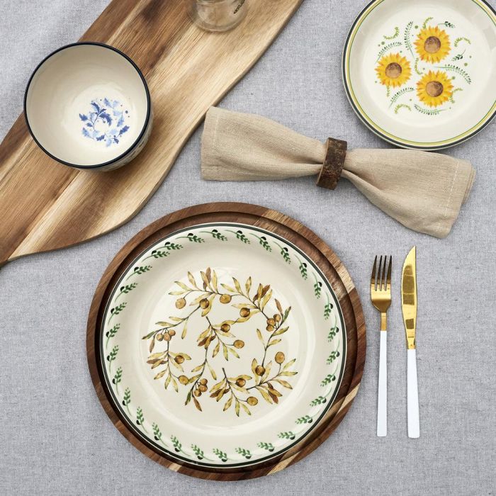 Home Deco Factory Cocooning Plato Presentación Acacia Diámetro 32 cm 6