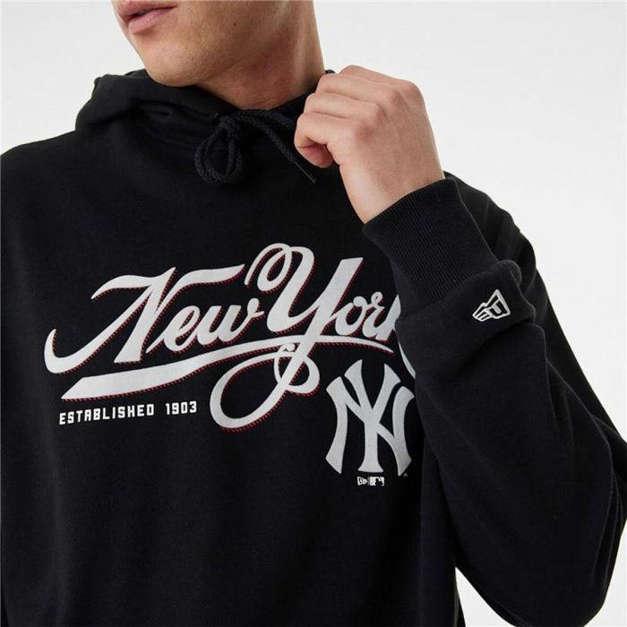 Sudadera con Capucha Unisex New Era MLB Retro Graphic New York Yankees Negro 4