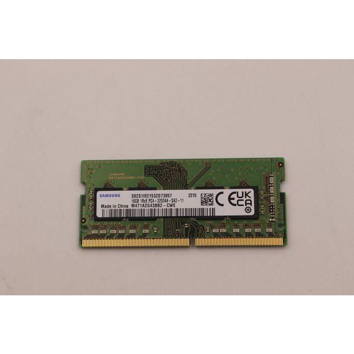 Lenovo SO-DIMM DDR4 memory module, 16GB capacity, 3200MHz speed, 1.2V voltage, suitable for compatible systems. 2 Lenovo SO-DIMM DDR4 memory module, 16GB capacity, 3200MHz speed, 1.2V voltage, suitable for compatible systems. 2