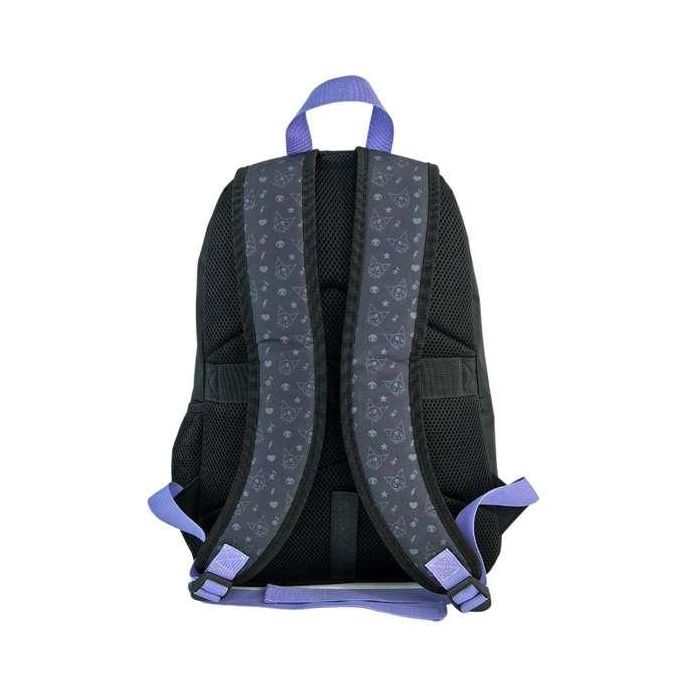 Kuromi mochila americano adaptable a carro, espaldera acolchada. con accesorio pom-pom. 42 x 31 x 13.5 cm. 2 Kuromi mochila americano adaptable a carro, espaldera acolchada. con accesorio pom-pom. 42 x 31 x 13.5 cm. 2