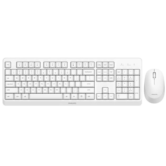 Teclado y Ratón Inalámbrico Philips SPT6307WL/16 Blanco Qwerty US