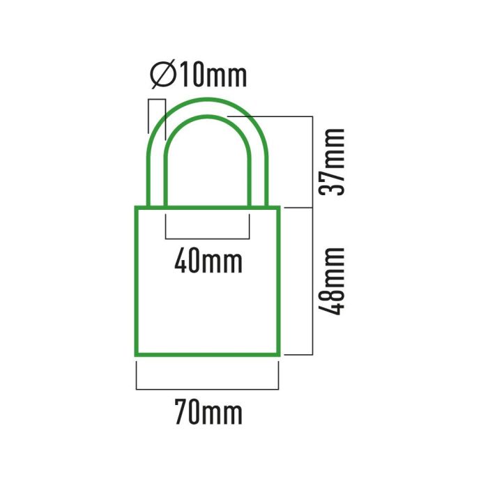 Edm Candado de latón arco normal dorado/cromado 70x20x48 mm con 3 llaves 2 Edm Candado de latón arco normal dorado/cromado 70x20x48 mm con 3 llaves 2