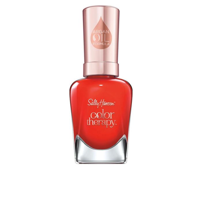 Sally Hansen Esmalte de Uñas Color Therapy #340-red-iance con Aceite de Argán y 14.7 ml
