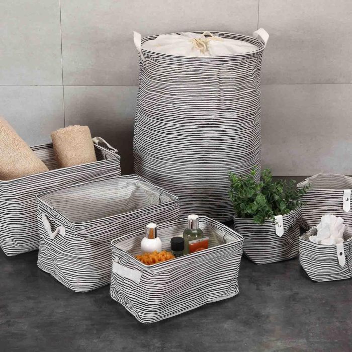 Set 3 Cestas Rec. Black Line Versa 25X22CM (2 Unidades) 1 Set 3 Cestas Rec. Black Line Versa 25X22CM (2 Unidades) 1
