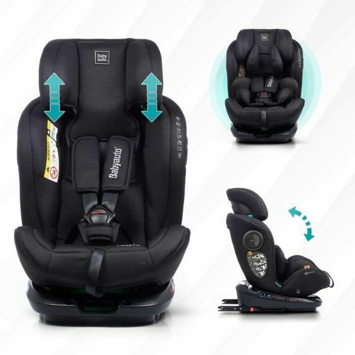 Silla de coche - BABYAUTO - GYRO BLACK LINE EMBOSSED - Desde el nacimiento hasta los 12 años - 0-36 kg - I-Size - ISOFIX - Giratoria 360° - R129 2 Silla de coche - BABYAUTO - GYRO BLACK LINE EMBOSSED - Desde el nacimiento hasta los 12 años - 0-36 kg - I-Size - ISOFIX - Giratoria 360° - R129 2