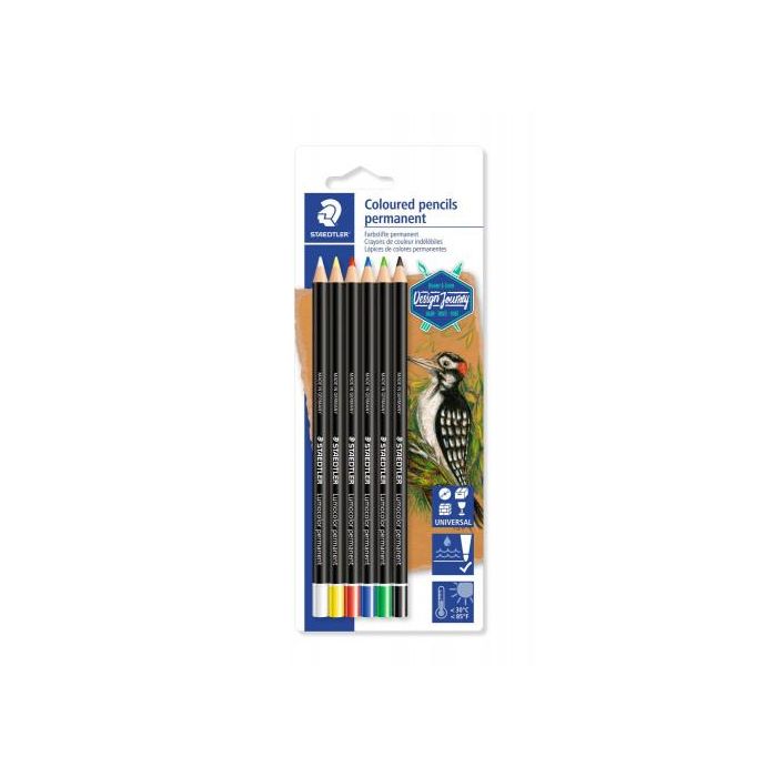 Staedtler Blíster con 6 Lápices Permanentes en Colores Surtidos - 10820BK6-C Staedtler Blíster con 6 Lápices Permanentes en Colores Surtidos - 10820BK6-C