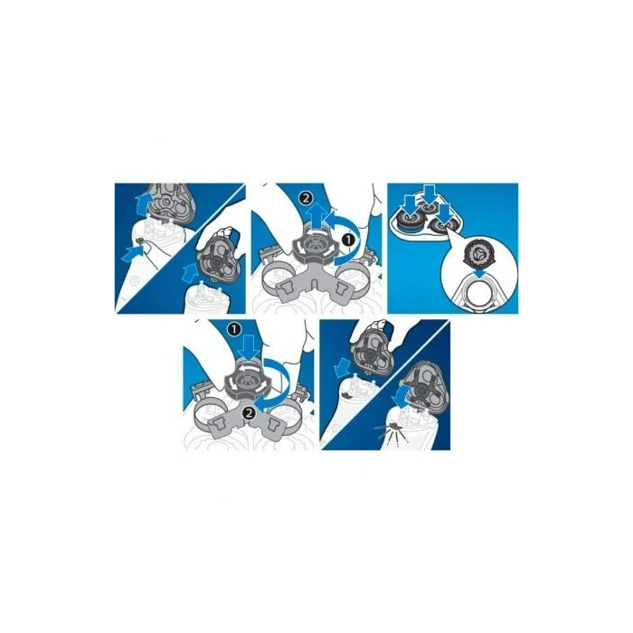 Philips SH30/50 Cabezales de Reemplazo para Afeitadora Eléctrica Series 3000 y 1000 / Pack 3 3