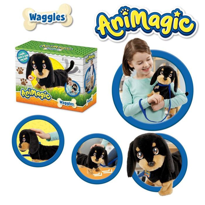 Animagic Waggles sobre la marcha - Peluche interactivo perro salchicha que camina y mueve la cola para 3+ años 2 Animagic Waggles sobre la marcha - Peluche interactivo perro salchicha que camina y mueve la cola para 3+ años 2