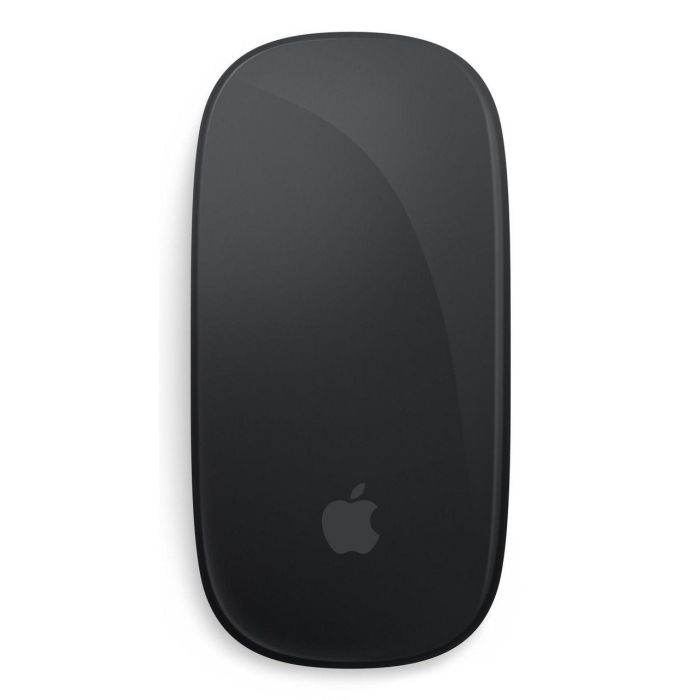 Apple Magic Mouse Multi-Touch Negro Inalámbrico Recargable para Mac, Deslizamiento Suave, Autonomía de 1 Mes y Cable USB-C Tejido