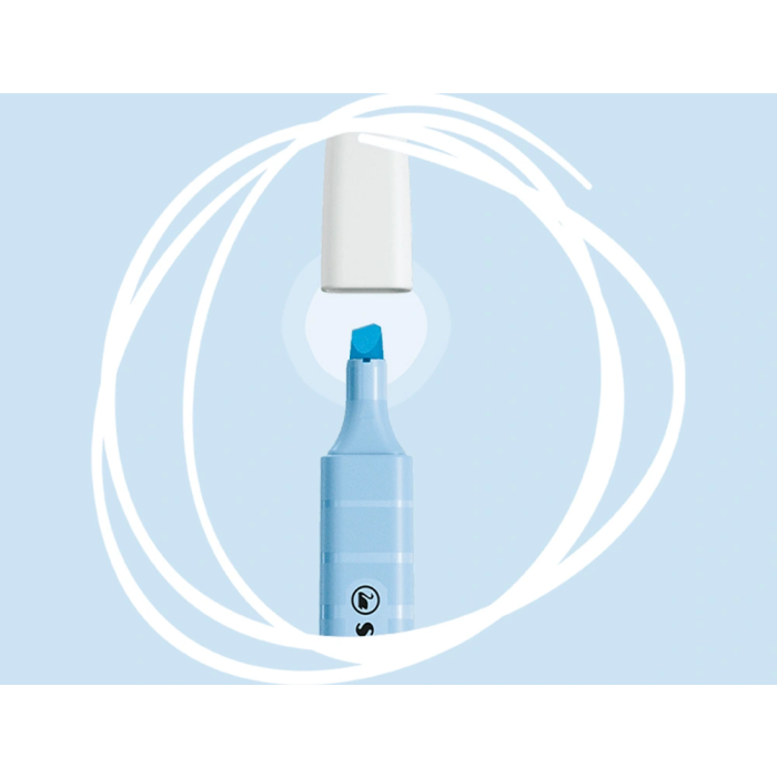 Stabilo Swing Cool Pastel Marcador Fluorescente Azul Nublado Caja 10 Ud 4