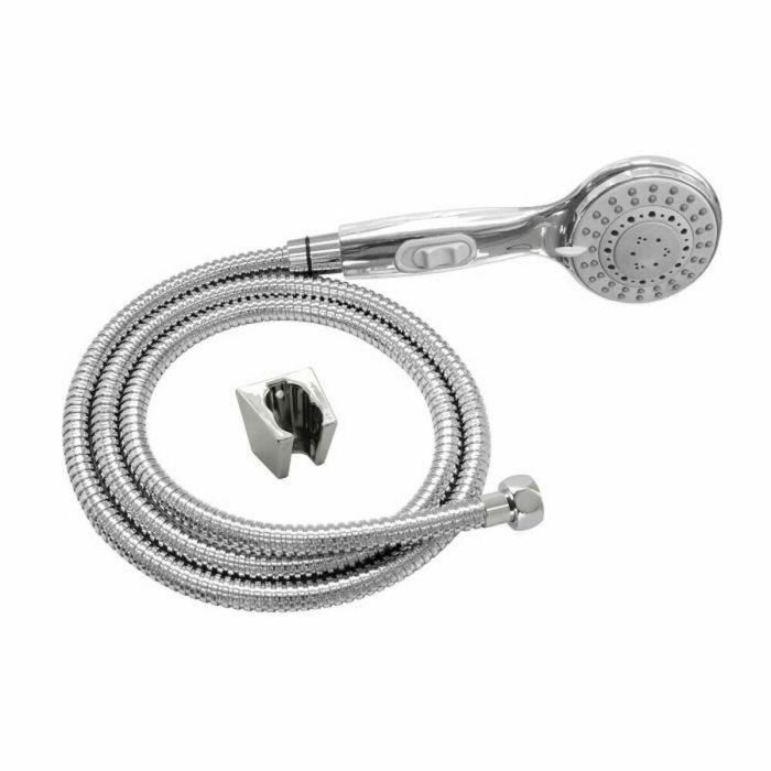 Rousseau Stop'o Chrome Manguera Ducha Combinada 3 Chorros (Lluvia, Masaje, Tónico), Antical, Ahorro Agua, Extensible 1.5-2m 0 Rousseau Stop'o Chrome Manguera Ducha Combinada 3 Chorros (Lluvia, Masaje, Tónico), Antical, Ahorro Agua, Extensible 1.5-2m 0