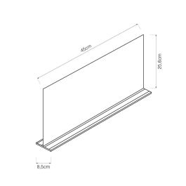 Separador metacrilato imantado doble tipo t 85x450x256mm basics