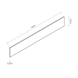 Separador metacrilato 470mm 440x3x73 basicsseparador polic. 470mm.separador de metacrilato de 470mm, 440x3x73mm basics
