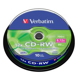 CD-RW Verbatim 10 Unidades 700 MB 12x Precio: 10.95000027. SKU: S8419635