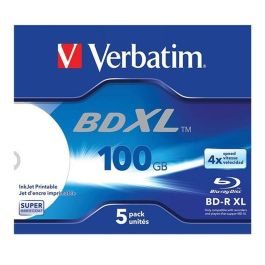 Verbatim Bd-R XL Blu-Ray 100 grb 4X Speed Datalife White Inkjet Printable - 5 En Caja Jewel Precio: 52.5000003. SKU: B1K9ESSAK3