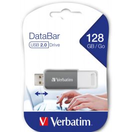 Verbatim Pendrive V Databar 128 grb Hi-Speed Retráctil Usb 2.0 gris Verbatim Pendrive V Databar 128 grb Hi-Speed Retráctil Usb 2.0 gris