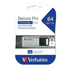 Memoria USB Verbatim Secure Pro Negro Negro/Gris 64 GB Precio: 49.95000032. SKU: S8419750