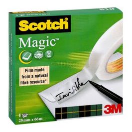 Cinta Adhesiva Scotch Magic 810 Transparente 25 mm x 66 m (9 Unidades)