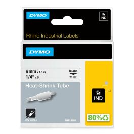 Dymo Rhino cinta id1-6, negro sobre blanco, 6mmx1´5m, tubo termorretractil (s0718260)