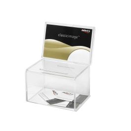 Caja para Sugerencias O Propinas sin Llave con Expositor 16,5X11 Cm Transparente Deflecto 592901 Precio: 29.58999945. SKU: B12PACEVXE