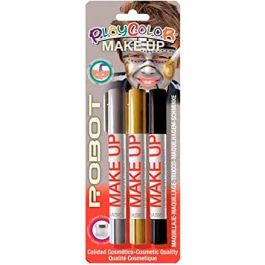 Playcolor Pack 3 barras de maquillaje make up thematics robot oro/plata/negro Precio: 4.94999989. SKU: B1CTTQ4QQH