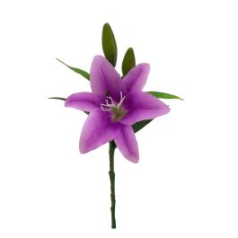 Flor Artificial Vara de Tiger Lily Lila Latex Precio: 1.9499997. SKU: B16GEGXW24