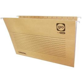 Gio Carpeta Colgante Visor Superior Cristal Kraft Bicolor Cartulina Folio Con Etiquetas -25U- Precio: 21.175000121. SKU: S8408278