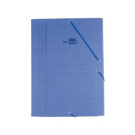 Carpeta Liderpapel Gomas Folio 3 Solapas Carton Compacto Azul 10 unidades