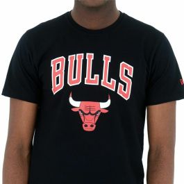 Camiseta de baloncesto New Era Team Logo Chicago Bulls Negro