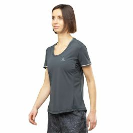 Camiseta de Manga Corta Mujer Salomon Agile Gris oscuro