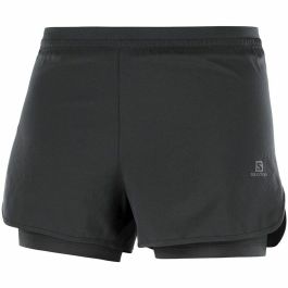 Pantalones Cortos Deportivos para Mujer Salomon Cross 2 en 1 Negro