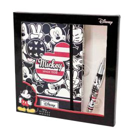 Caja Regalo con Diario y Bolígrafo U.S.A. Disney Mickey Mouse Negro